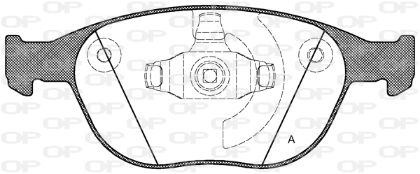 BPA0984.00 OPEN PARTS Комплект тормозных колодок, дисковый тормоз (фото 1)