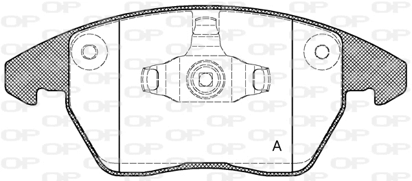 BPA1030.10 OPEN PARTS Комплект тормозных колодок, дисковый тормоз (фото 1)