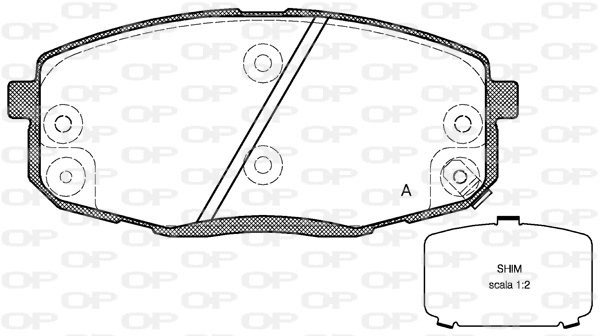 BPA1038.12 OPEN PARTS Комплект тормозных колодок, дисковый тормоз (фото 1)