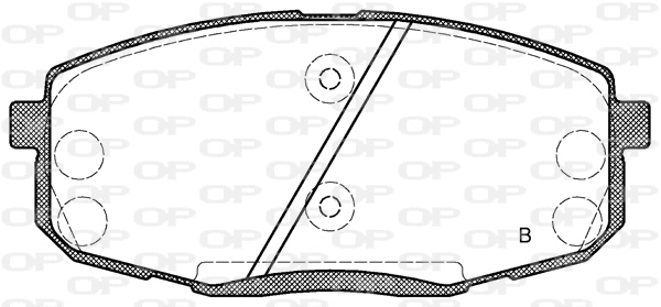 BPA1038.12 OPEN PARTS Комплект тормозных колодок, дисковый тормоз (фото 2)