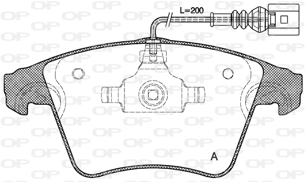 BPA1045.01 OPEN PARTS Комплект тормозных колодок, дисковый тормоз (фото 1)