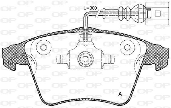 BPA1045.22 OPEN PARTS Комплект тормозных колодок, дисковый тормоз (фото 1)