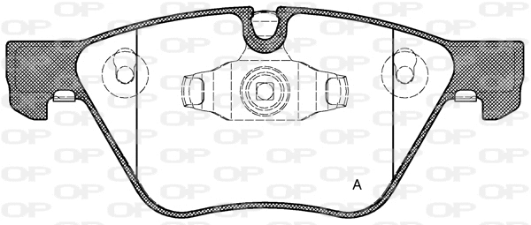 BPA1052.10 OPEN PARTS Комплект тормозных колодок, дисковый тормоз (фото 1)