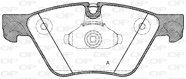 BPA1052.30 OPEN PARTS Комплект тормозных колодок, дисковый тормоз (фото 1)