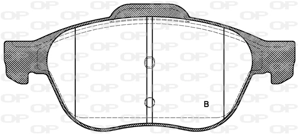 BPA1054.02 OPEN PARTS Комплект тормозных колодок, дисковый тормоз (фото 2)