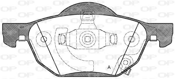 BPA1068.02 OPEN PARTS Комплект тормозных колодок, дисковый тормоз (фото 1)