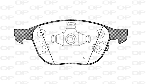 BPA1082.12 OPEN PARTS Комплект тормозных колодок, дисковый тормоз (фото 1)