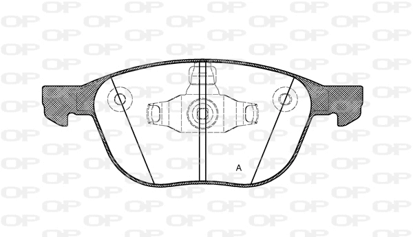 BPA1082.50 OPEN PARTS Комплект тормозных колодок, дисковый тормоз (фото 1)