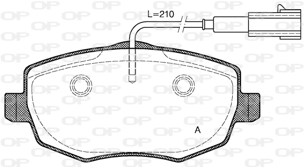 BPA1099.01 OPEN PARTS Комплект тормозных колодок, дисковый тормоз (фото 1)