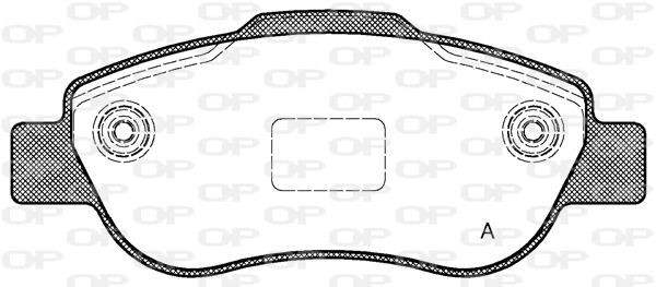 BPA1100.00 OPEN PARTS Комплект тормозных колодок, дисковый тормоз (фото 1)