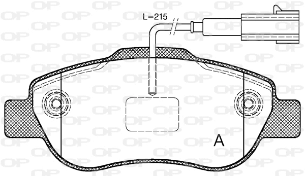 BPA1100.11 OPEN PARTS Комплект тормозных колодок, дисковый тормоз (фото 1)