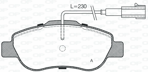 BPA1100.12 OPEN PARTS Комплект тормозных колодок, дисковый тормоз (фото 1)