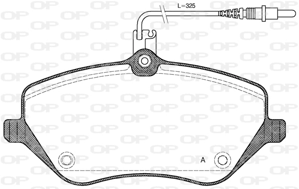 BPA1101.04 OPEN PARTS Комплект тормозных колодок, дисковый тормоз (фото 1)