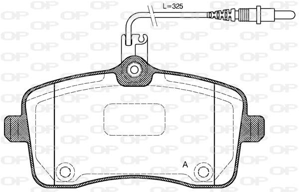 BPA1102.04 OPEN PARTS Комплект тормозных колодок, дисковый тормоз (фото 1)