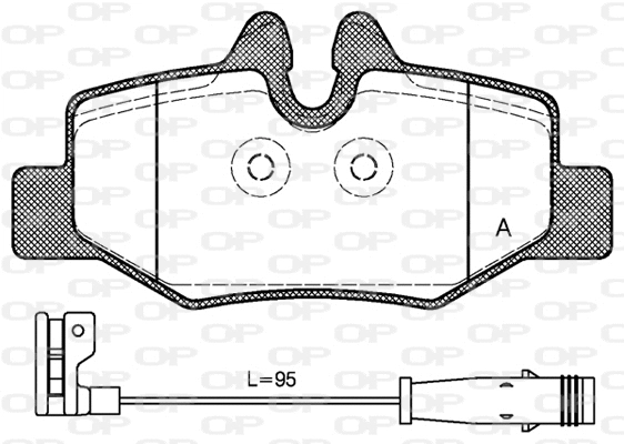 BPA1110.02 OPEN PARTS Комплект тормозных колодок, дисковый тормоз (фото 1)