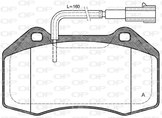 BPA1113.12 OPEN PARTS Комплект тормозных колодок, дисковый тормоз (фото 1)