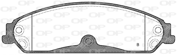 BPA1128.04 OPEN PARTS Комплект тормозных колодок, дисковый тормоз (фото 2)