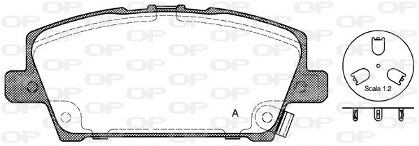 BPA1205.02 OPEN PARTS Комплект тормозных колодок, дисковый тормоз (фото 1)