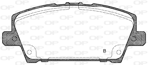 BPA1205.02 OPEN PARTS Комплект тормозных колодок, дисковый тормоз (фото 2)