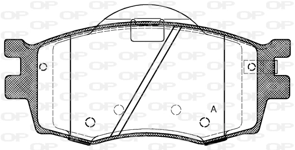 BPA1208.02 OPEN PARTS Комплект тормозных колодок, дисковый тормоз (фото 1)