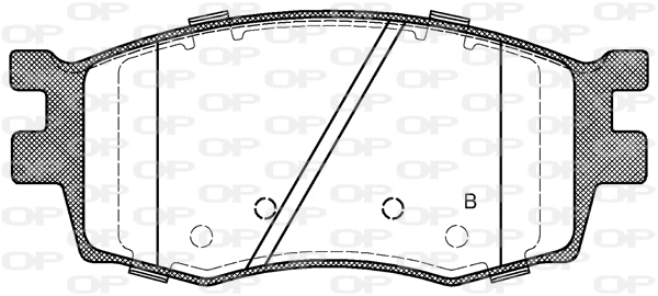 BPA1208.02 OPEN PARTS Комплект тормозных колодок, дисковый тормоз (фото 2)