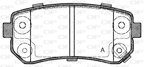 BPA1209.02 OPEN PARTS Комплект тормозных колодок, дисковый тормоз (фото 1)