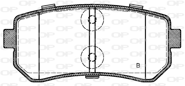 BPA1209.02 OPEN PARTS Комплект тормозных колодок, дисковый тормоз (фото 2)