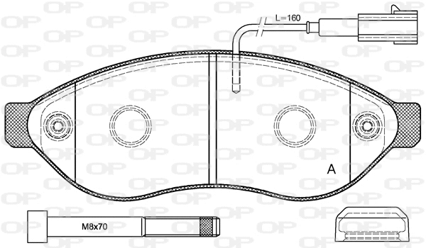 BPA1237.01 OPEN PARTS Комплект тормозных колодок, дисковый тормоз (фото 1)