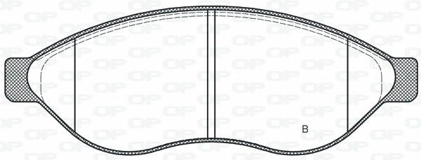 BPA1237.11 OPEN PARTS Комплект тормозных колодок, дисковый тормоз (фото 2)