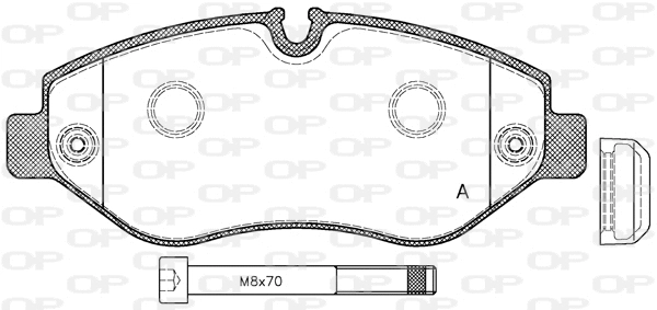 BPA1245.00 OPEN PARTS Комплект тормозных колодок, дисковый тормоз (фото 1)