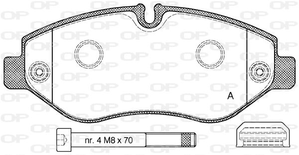 BPA1245.10 OPEN PARTS Комплект тормозных колодок, дисковый тормоз (фото 1)