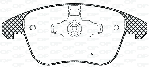 BPA1249.50 OPEN PARTS Комплект тормозных колодок, дисковый тормоз (фото 1)