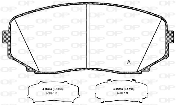 BPA1267.02 OPEN PARTS Комплект тормозных колодок, дисковый тормоз (фото 1)