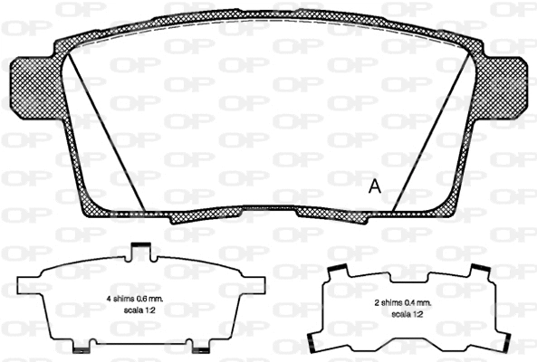 BPA1268.00 OPEN PARTS Комплект тормозных колодок, дисковый тормоз (фото 1)