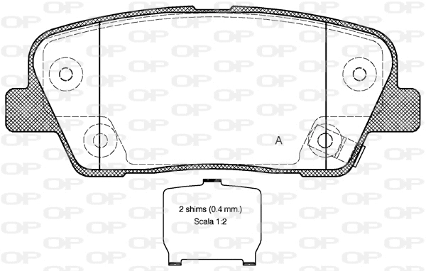 BPA1274.02 OPEN PARTS Комплект тормозных колодок, дисковый тормоз (фото 1)