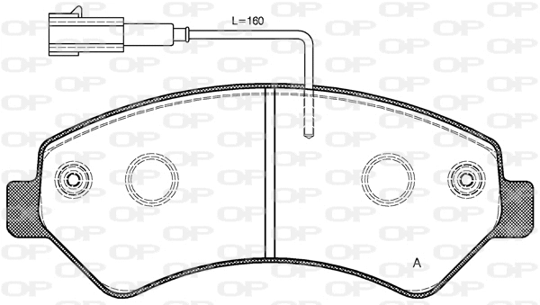 BPA1275.12 OPEN PARTS Комплект тормозных колодок, дисковый тормоз (фото 1)