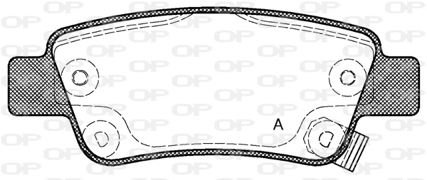 BPA1290.02 OPEN PARTS Комплект тормозных колодок, дисковый тормоз (фото 1)