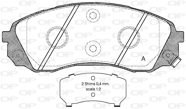 BPA1291.02 OPEN PARTS Комплект тормозных колодок, дисковый тормоз (фото 1)