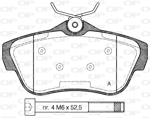 BPA1299.00 OPEN PARTS Комплект тормозных колодок, дисковый тормоз (фото 1)