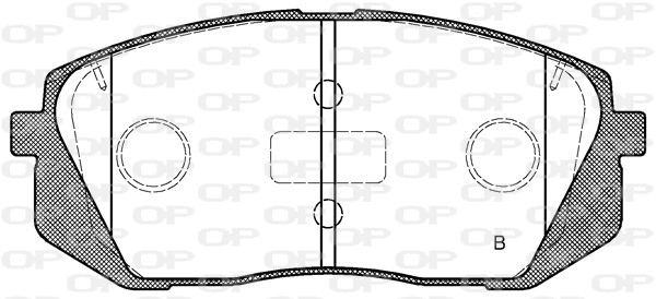 BPA1302.22 OPEN PARTS Комплект тормозных колодок, дисковый тормоз (фото 2)