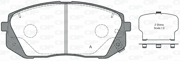 BPA1302.52 OPEN PARTS Комплект тормозных колодок, дисковый тормоз (фото 1)