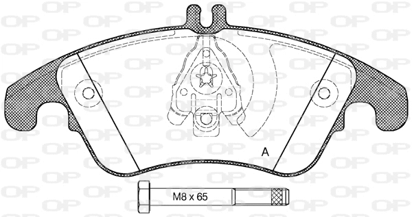 BPA1304.00 OPEN PARTS Комплект тормозных колодок, дисковый тормоз (фото 1)