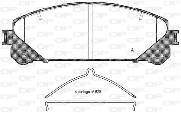 BPA1312.00 OPEN PARTS Комплект тормозных колодок, дисковый тормоз (фото 1)