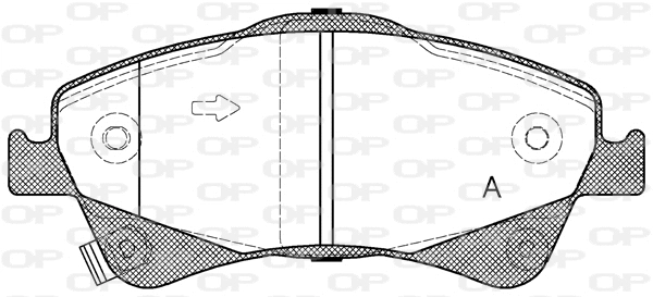 BPA1341.12 OPEN PARTS Комплект тормозных колодок, дисковый тормоз (фото 1)