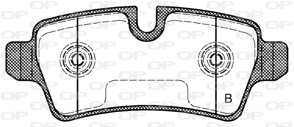 BPA1344.00 OPEN PARTS Комплект тормозных колодок, дисковый тормоз (фото 2)