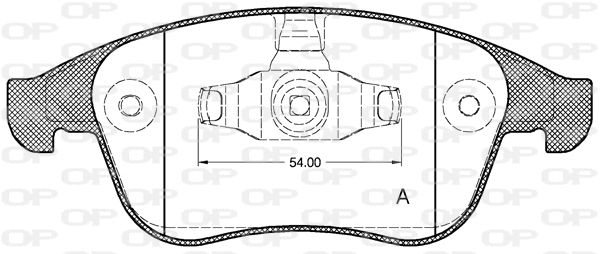 BPA1350.00 OPEN PARTS Комплект тормозных колодок, дисковый тормоз (фото 1)