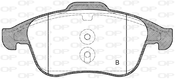 BPA1350.00 OPEN PARTS Комплект тормозных колодок, дисковый тормоз (фото 2)