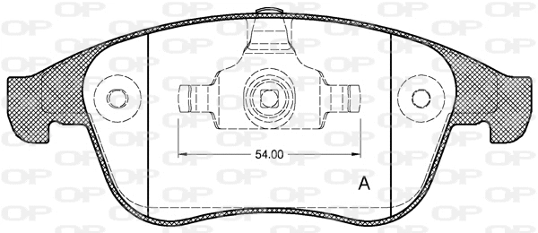 BPA1350.10 OPEN PARTS Комплект тормозных колодок, дисковый тормоз (фото 1)