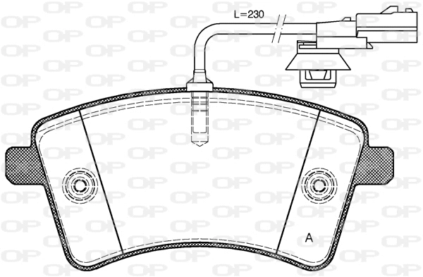 BPA1351.01 OPEN PARTS Комплект тормозных колодок, дисковый тормоз (фото 1)