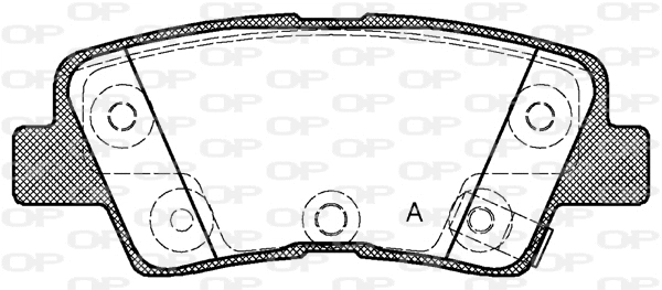 BPA1362.42 OPEN PARTS Комплект тормозных колодок, дисковый тормоз (фото 1)